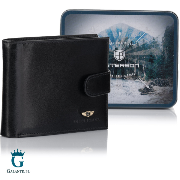 Pojemny portfel PETERSON z zapięciem 304Z z RFID