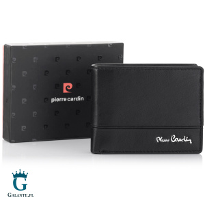 Elegancki portfel męski Pierre Cardin YS605 324 RFID czarno-czerwony