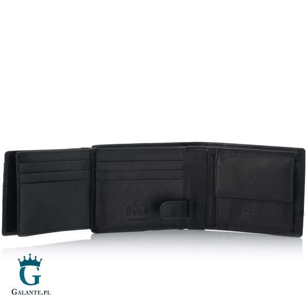 Elegancki skórzany portfel męski Pierre Cardin YS605 324 – czarny
