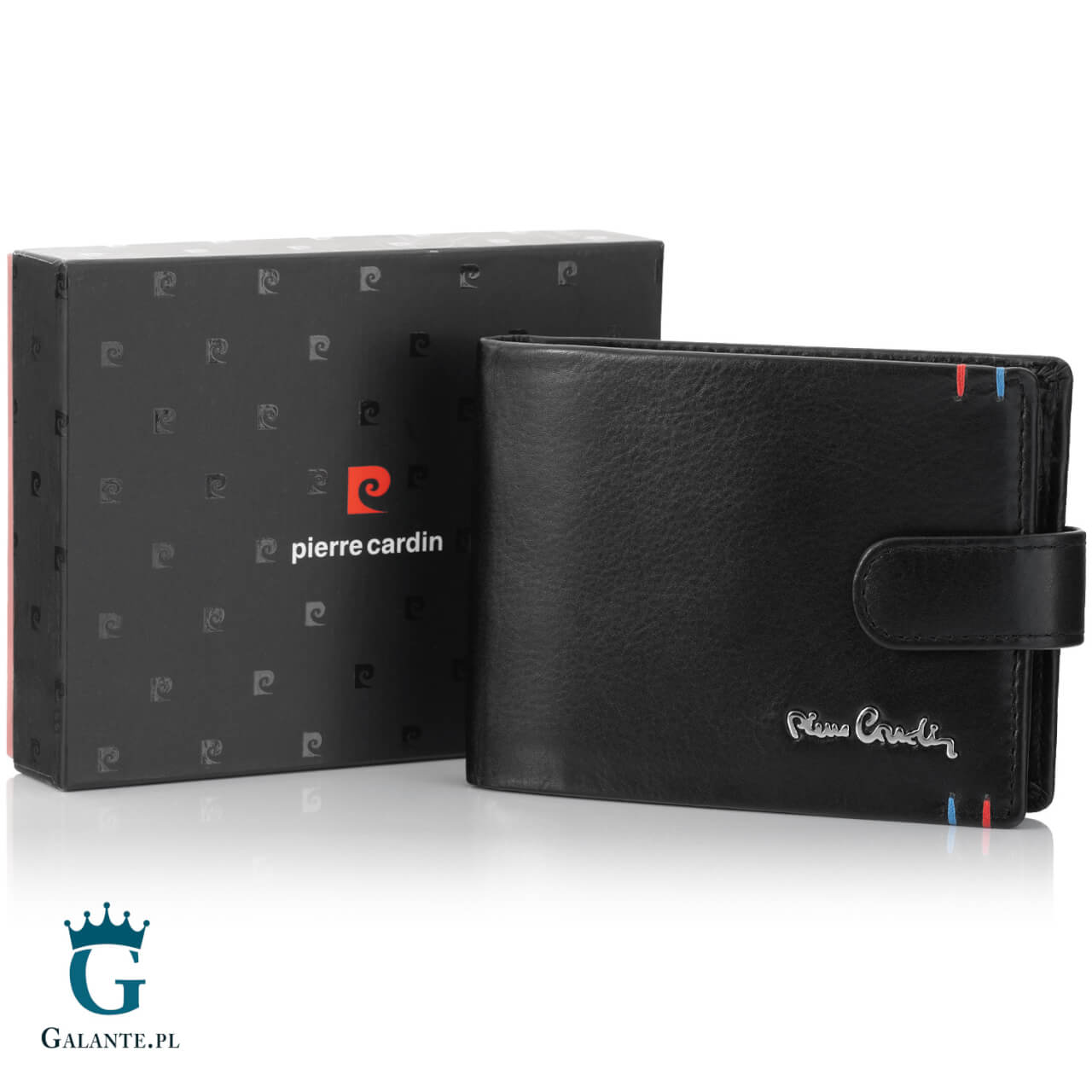 Mały skórzany ozdobny portfel męski Pierre Cardin YS606 323