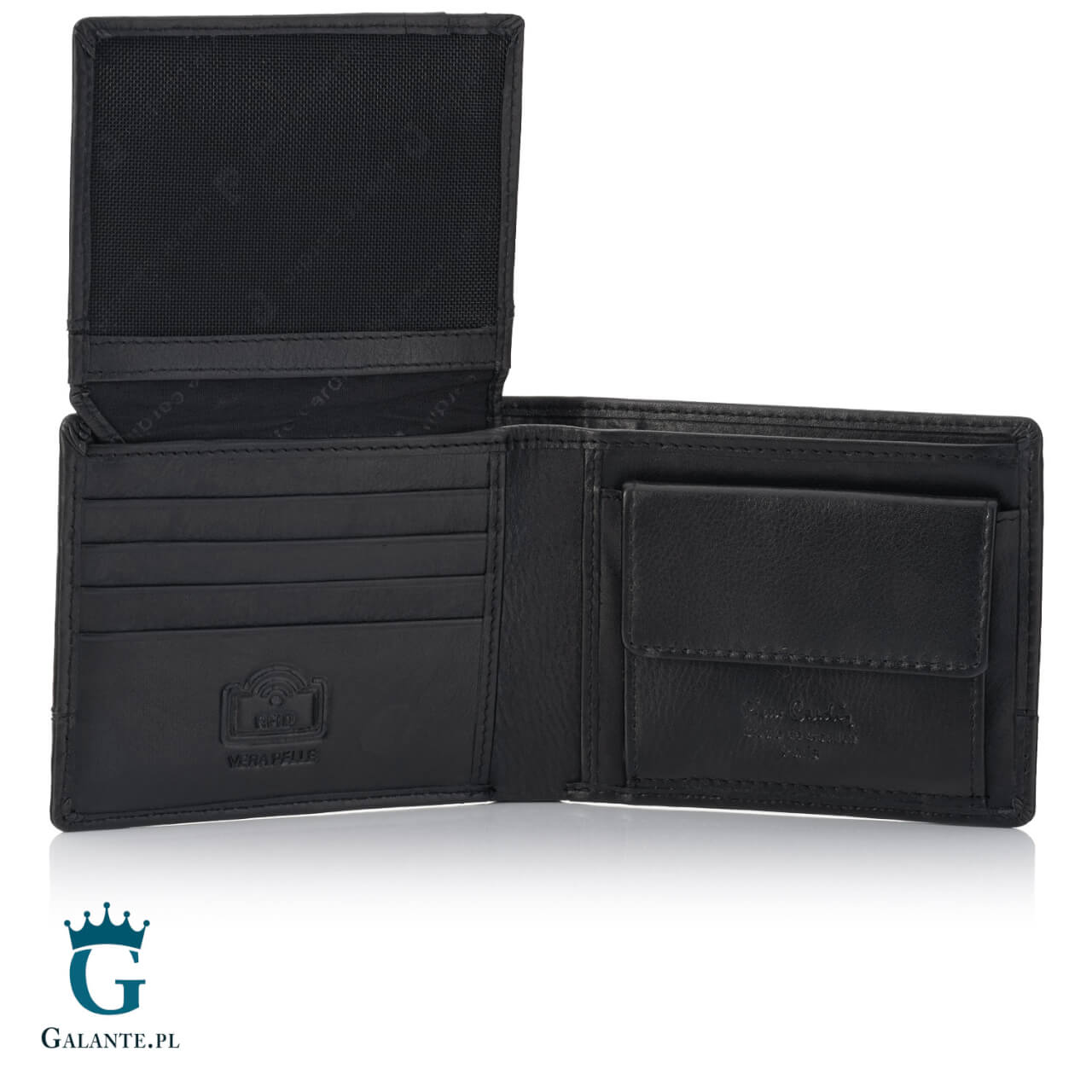 4 Mały skórzany portfel męski Pierre Cardin YS605 8825 – czarny