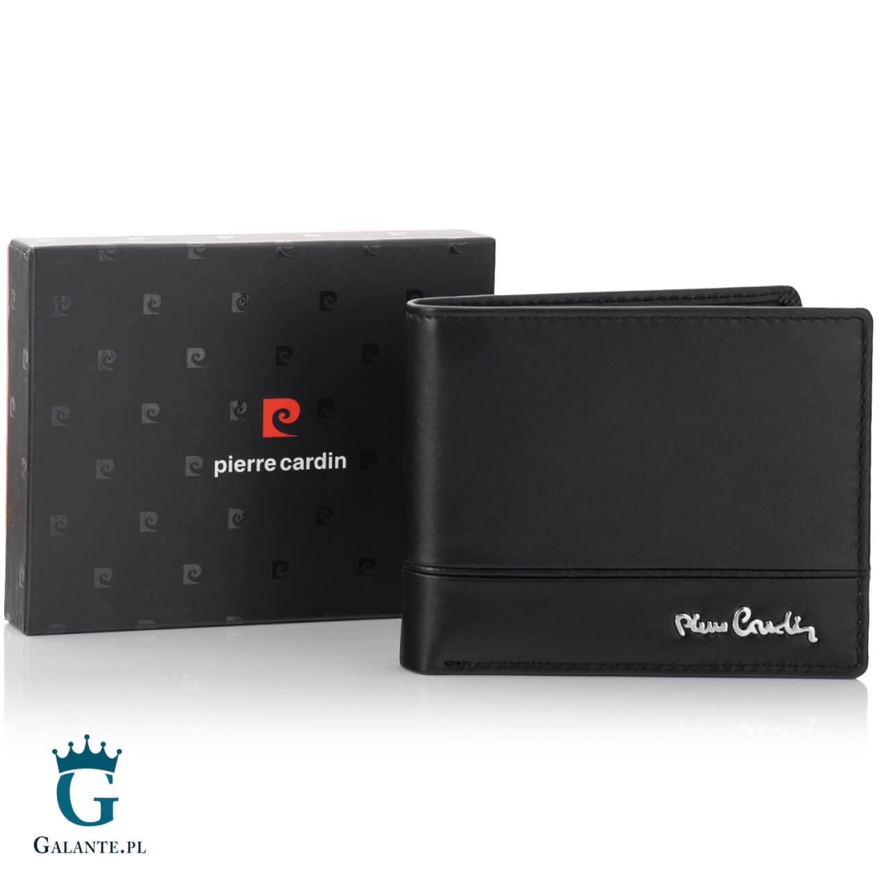 Mały skórzany ozdobny portfel męski Pierre Cardin YS606 323