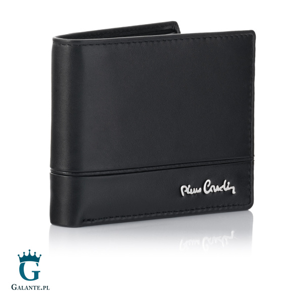 Mały skórzany portfel męski Pierre Cardin YS605 8825 – czarny