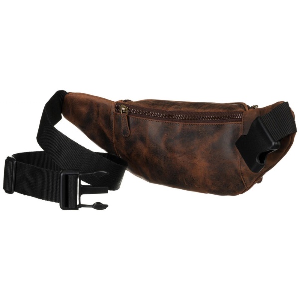 Brązowa nerka męska ze skóry nubuk PETERSON 2506