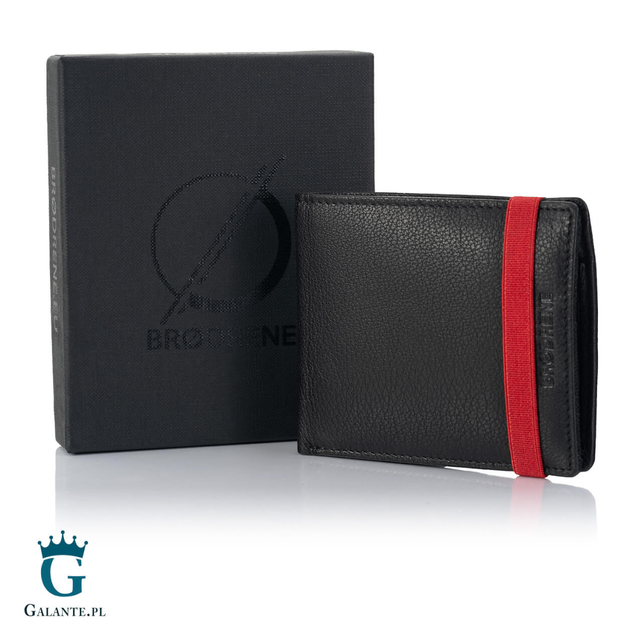Pojemny portfel męski skórzany Brodrene G-10 – czarny