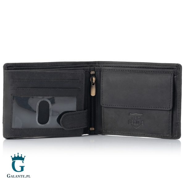 Portfel męski ze skóry hunter Brodrene G-103 czarny