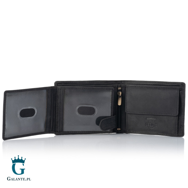 Portfel męski ze skóry hunter Brodrene G-103 czarny
