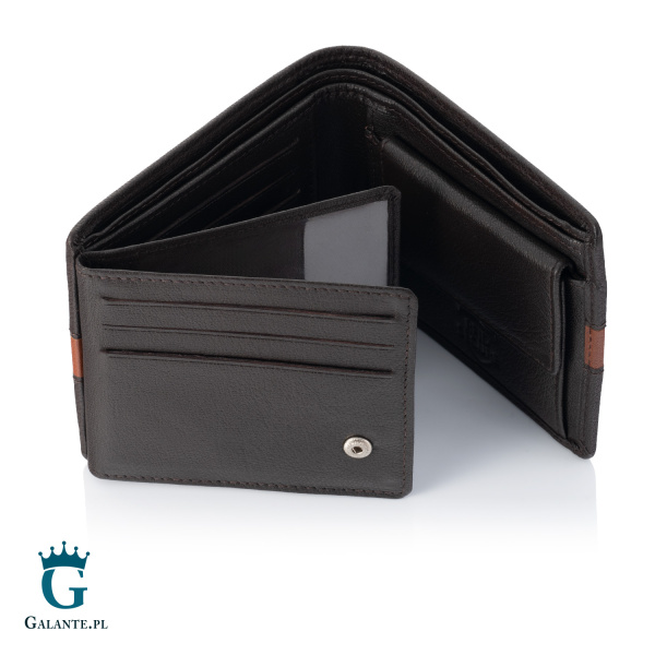 Portfel męski skórzany Brodrene G-95 brązowy