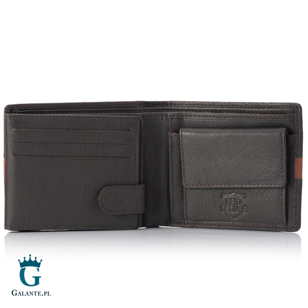 Portfel męski skórzany Brodrene G-95 brązowy