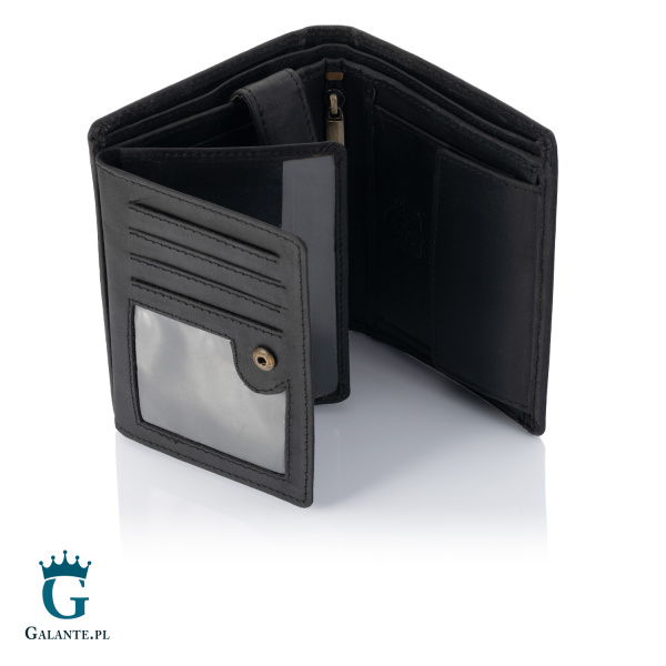 Pojemny portfel męski Brodrene Hunter G-10 – czarny