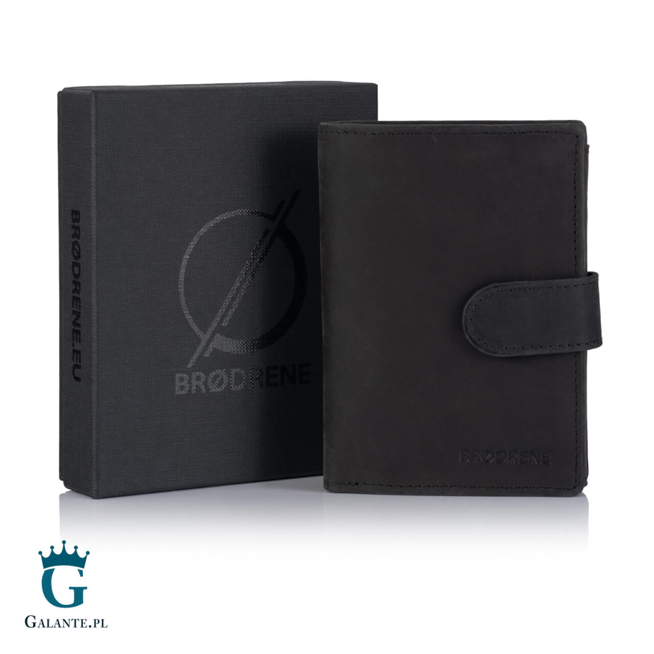 Pojemny portfel męski skórzany Brodrene G-28 – brązowy