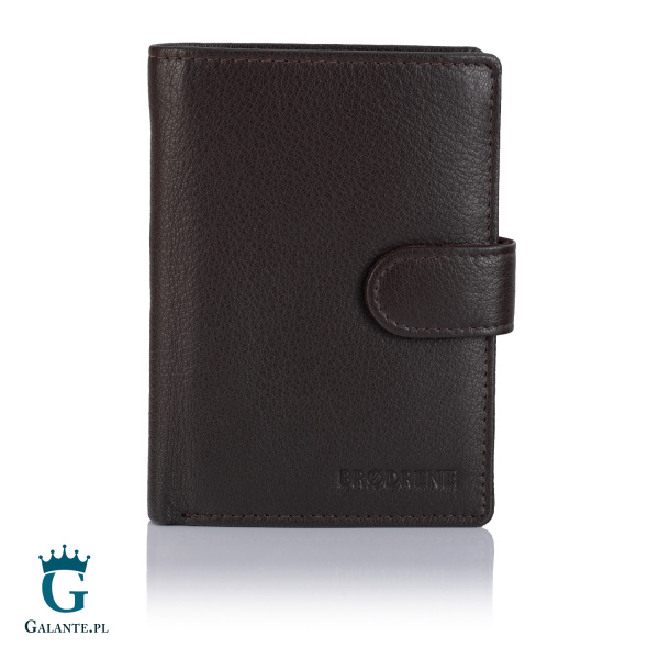 Pojemny portfel męski skórzany Brodrene G-28 – brązowy