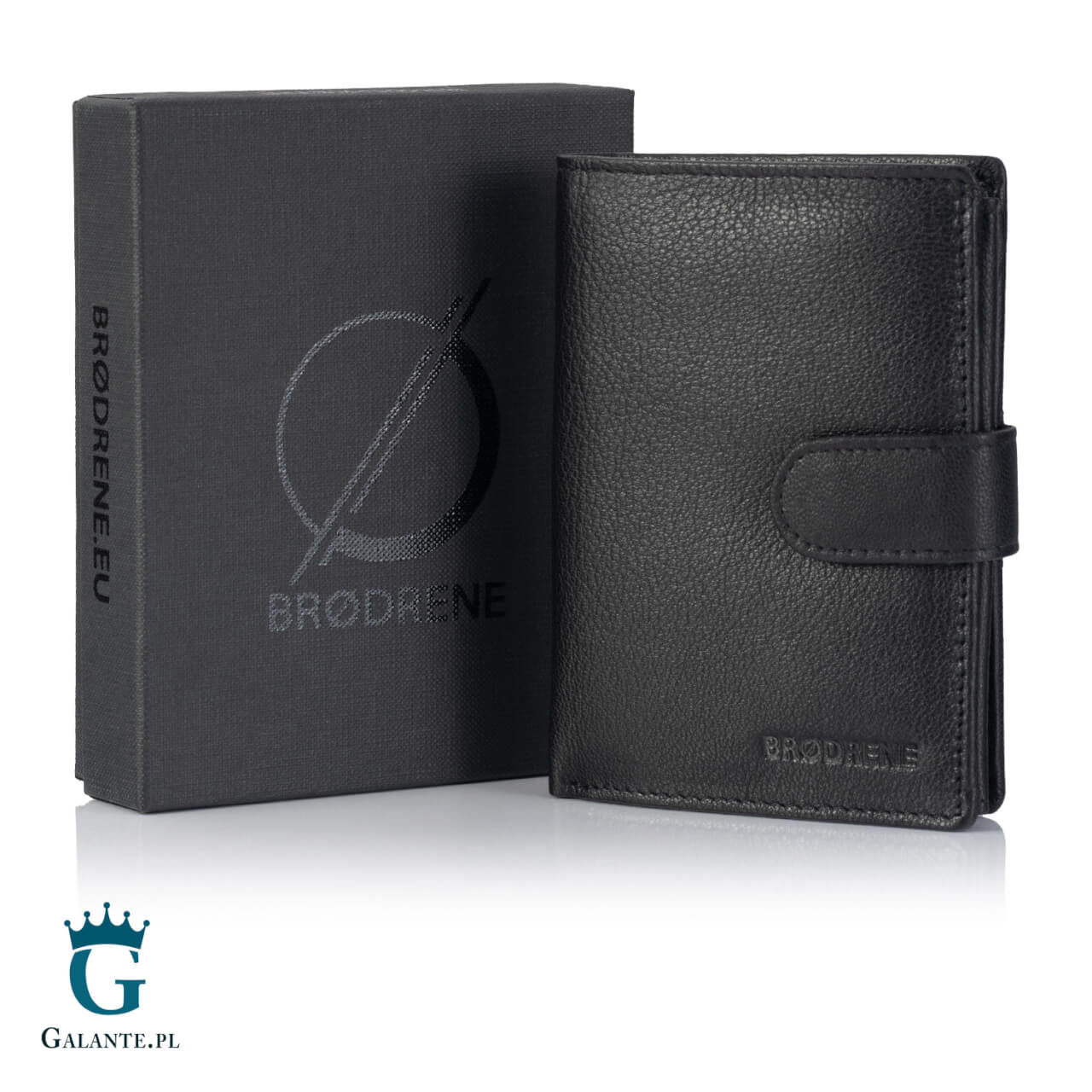 Pojemny portfel męski skórzany Brodrene G-28 – brązowy