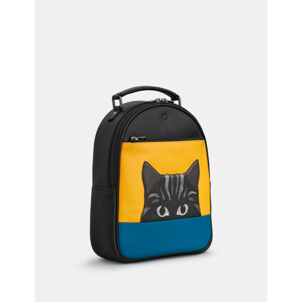 Skórzany plecaczek damski Ciekawski Kot Yoshi YB258