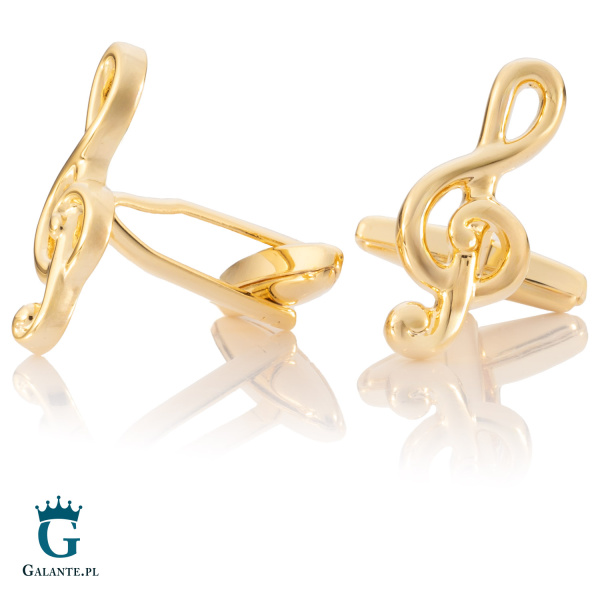 Spinki do mankietów Złoty Klucz Wiolinowy GS-044