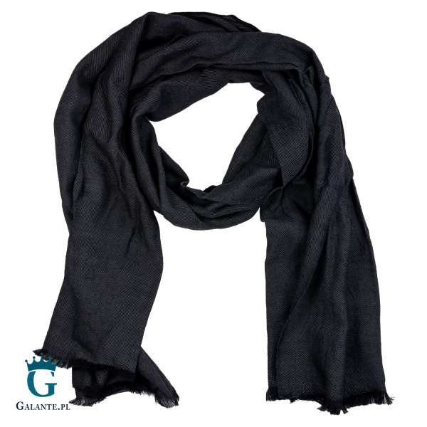 Elegancki ciemnoszary szal męski L6311499