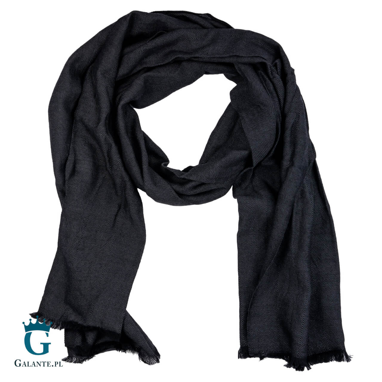 Lekki wełniany szal męski burgund L6311499