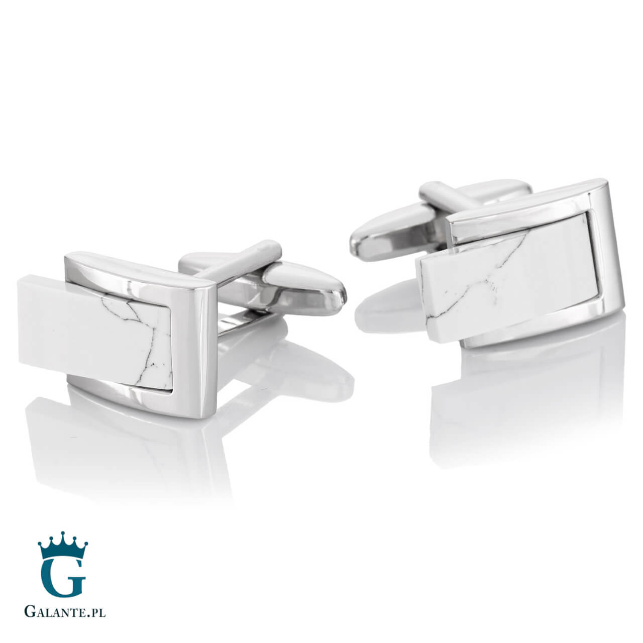 Eleganckie spinki do mankietów z czerwonym jaspisem GS-293