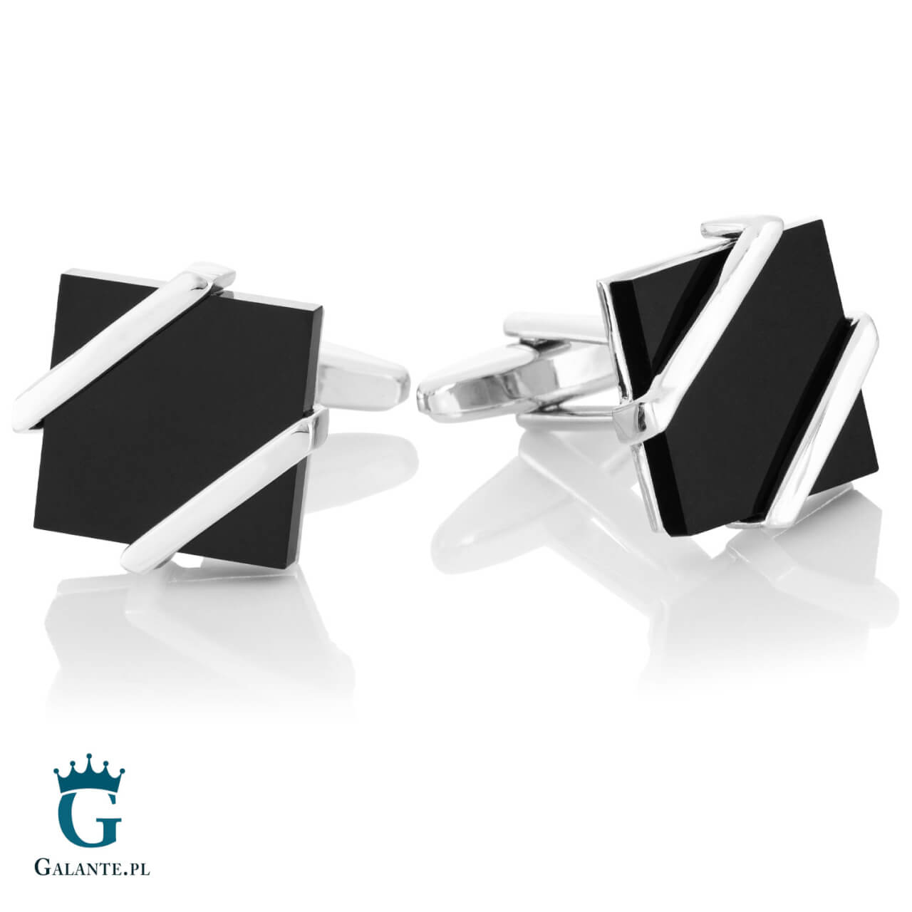 Eleganckie spinki do mankietów z czerwonym jaspisem GS-293