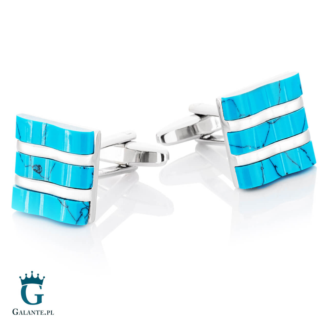 Spinki do mankietów z masą perłową GS-284