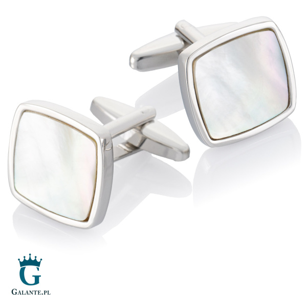 Spinki do mankietów z masą perłową GS-284