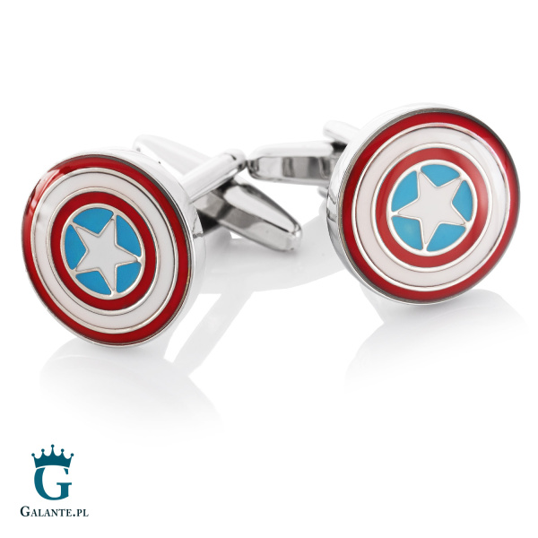 Spinki do mankietów Marvel Kapitan Ameryka GS-034