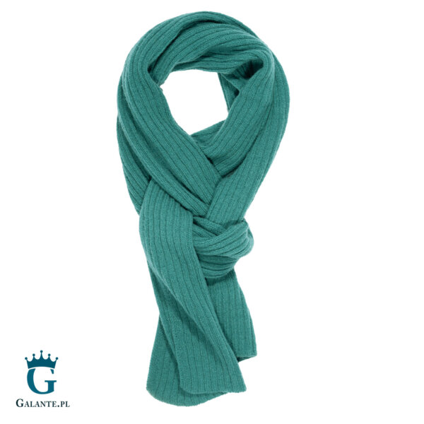 Zielony wełniany szalik męski SWA-009