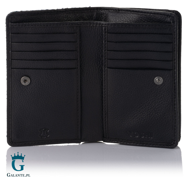 Czarny portfelik damski Literatura Klasyczna Yoshi Y1089