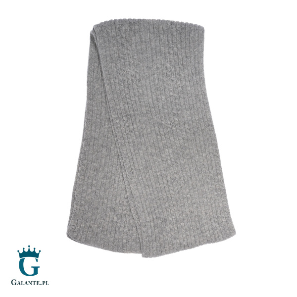 Szary wełniany szalik męski SWA-008