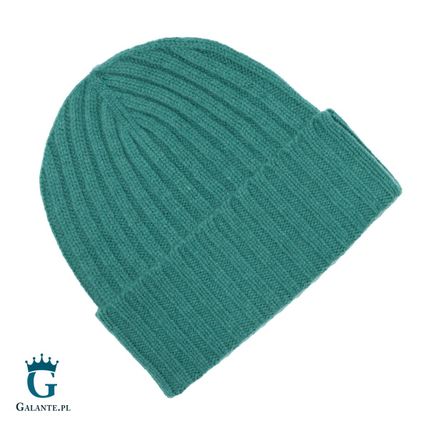 Zielona wełniana czapka męska LWA-009