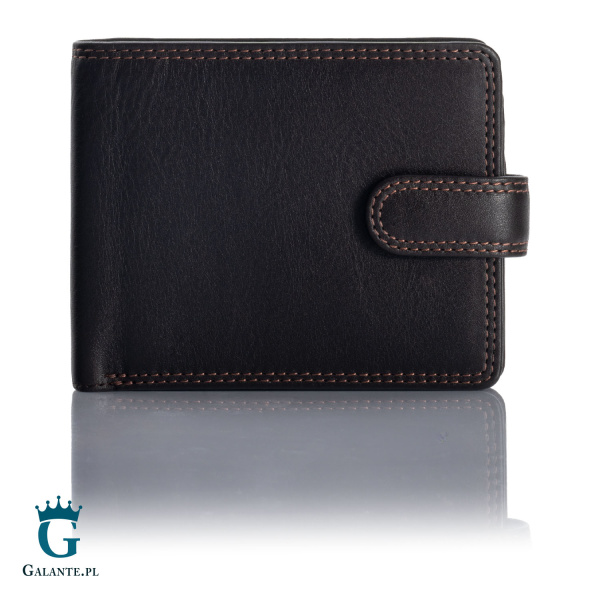 Klasyczny pojemny skórzany portfel męski Visconti HT-10 brązowy