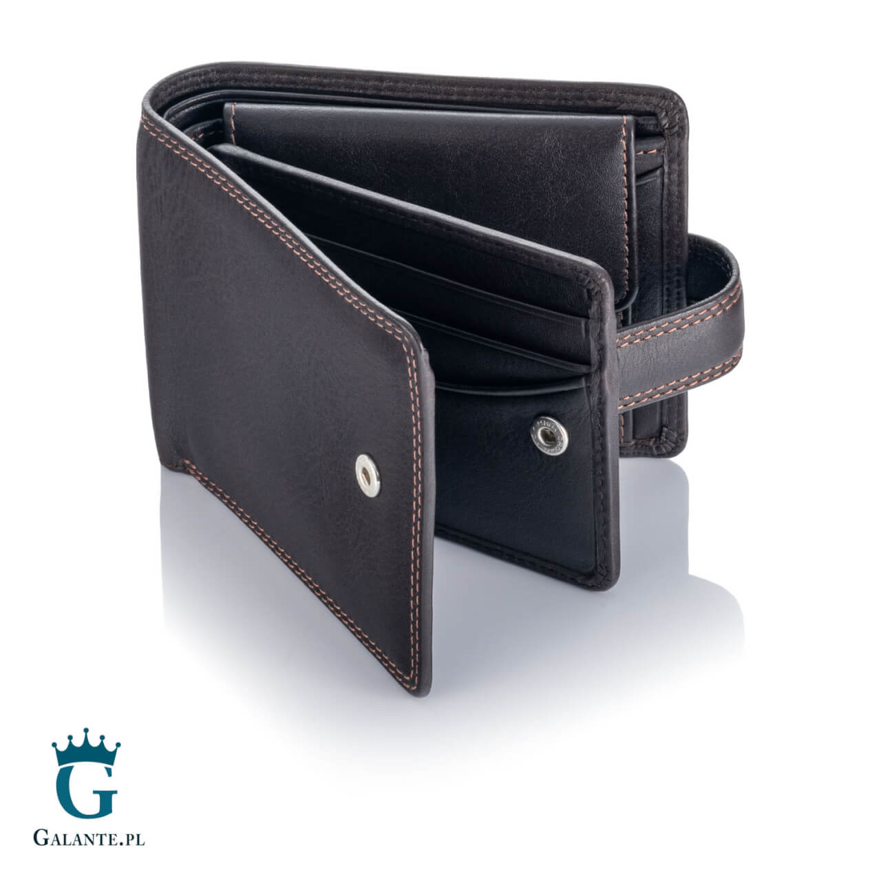 Klasyczny portfel męski Visconti Heritage HT-7 – brązowy