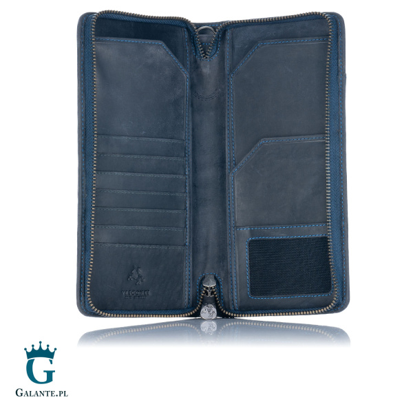 Portfel podróżny Visconti Hunter V-728 RFID – granatowy