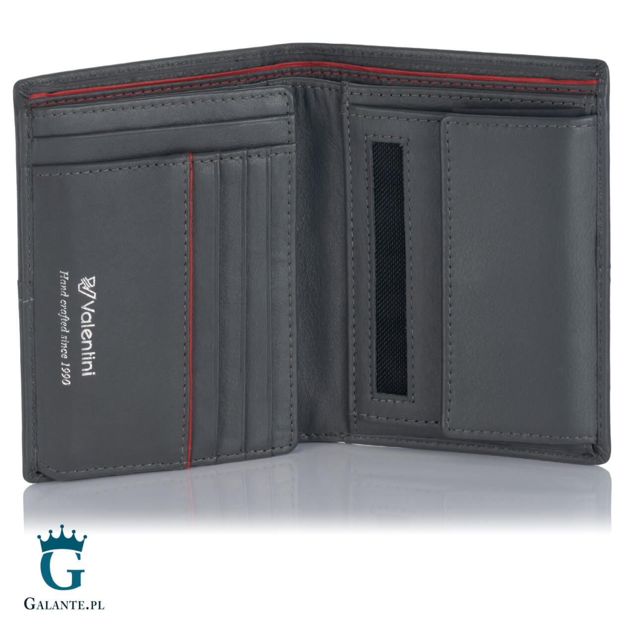 2 Portfel męski Valentini 154-266 Ferrari Red & Grey