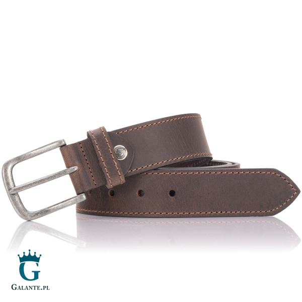 Pasek skórzany antyalergiczny Lindenmann 468 XXL brąz