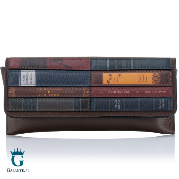 Brązowe skórzane etui na okulary Literatura Yoshi