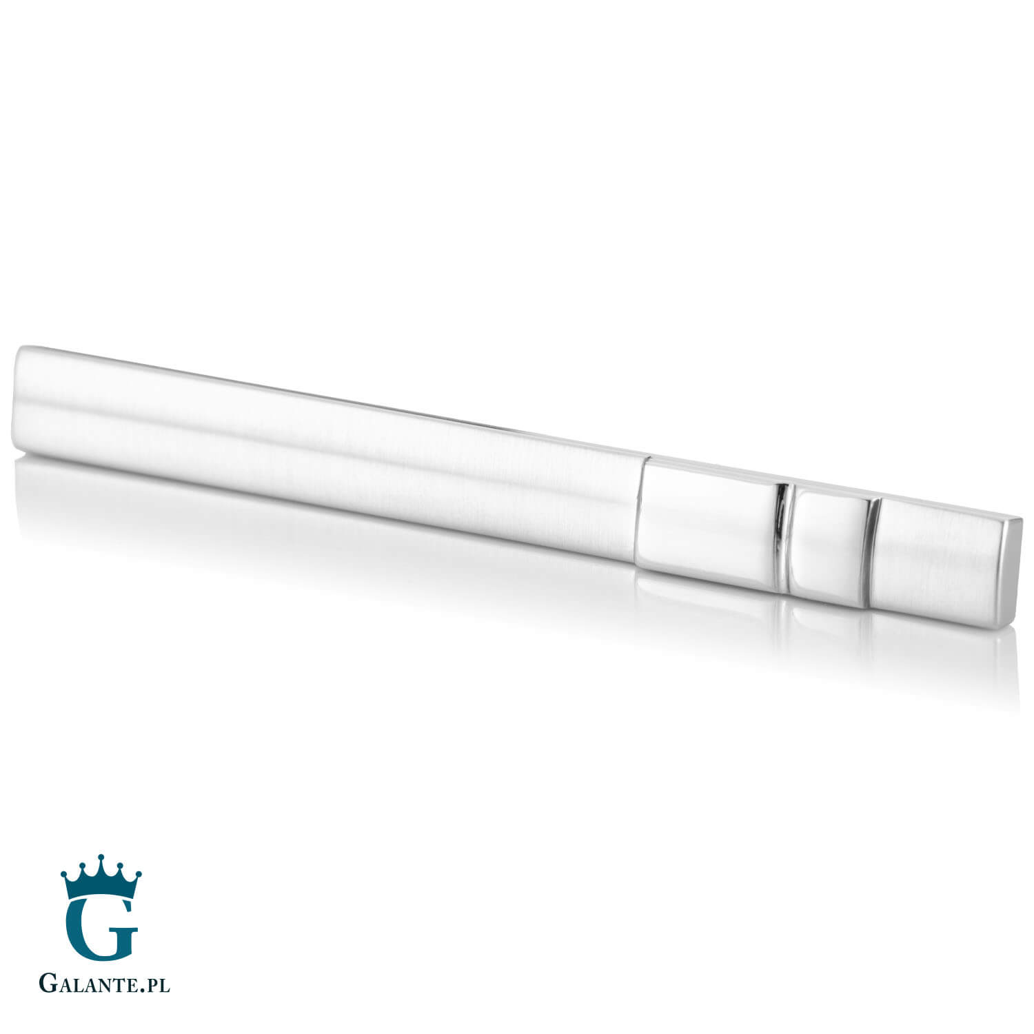 Spinki do mankietów stal i niebieska masa perłowa SD-1273