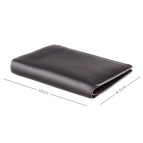 Cienka skórzana banknotówka męska Visconti AP-60 – burgund