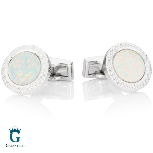 Spinki do mankietów z syntetycznym opalem SD-1120