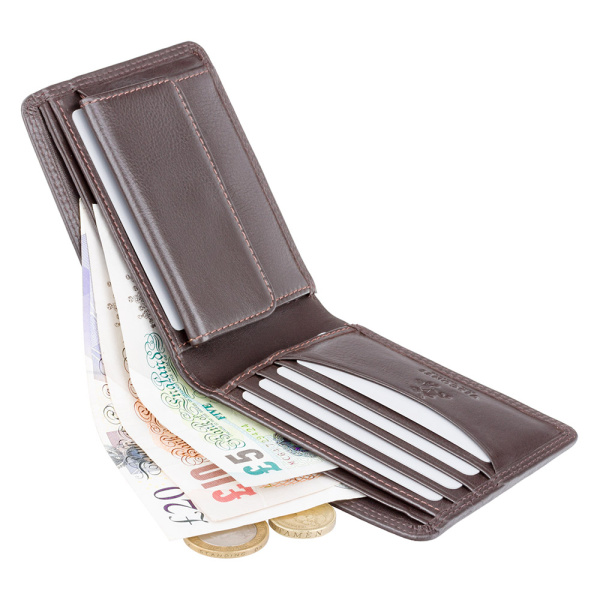 Klasyczny portfel męski Visconti Heritage HT-7 – brązowy