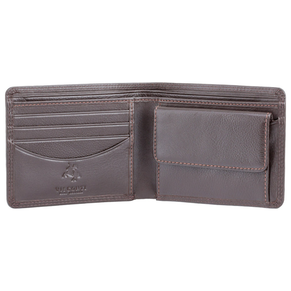 Klasyczny portfel męski Visconti Heritage HT-7 – brązowy