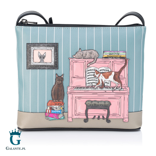 Mała listonoszka damska Koty na Pianinie Yoshi YB214