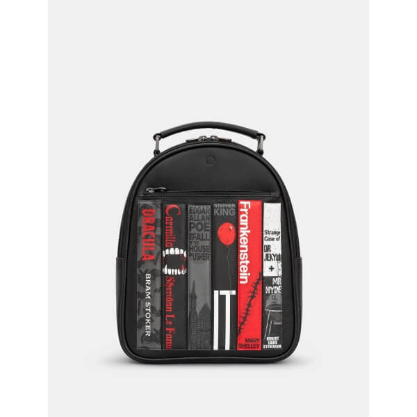 Mały czarny plecak damski Horrory Yoshi YB258