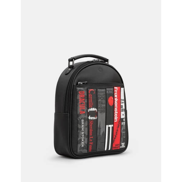 Mały czarny plecak damski Horrory Yoshi YB258