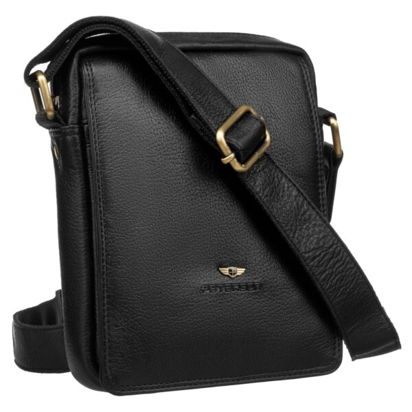 Czarna saszetka męska skóra naturalna PETERSON 250586