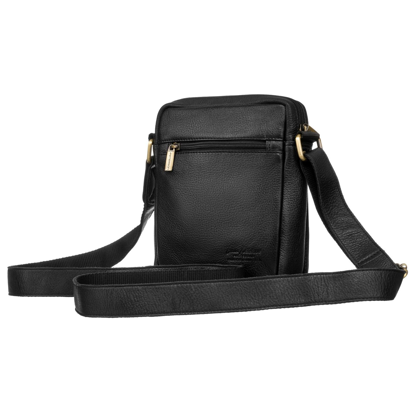 Czarna saszetka męska ze skóry naturalnej PETERSON 250586