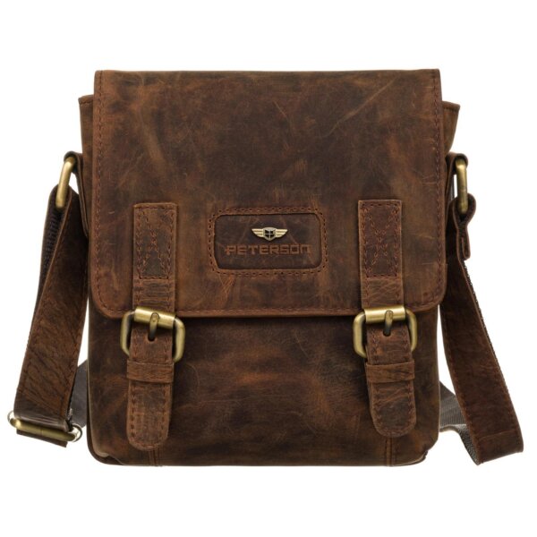 Mała saszetka męska ze skóry nubuk PETERSON 996-S