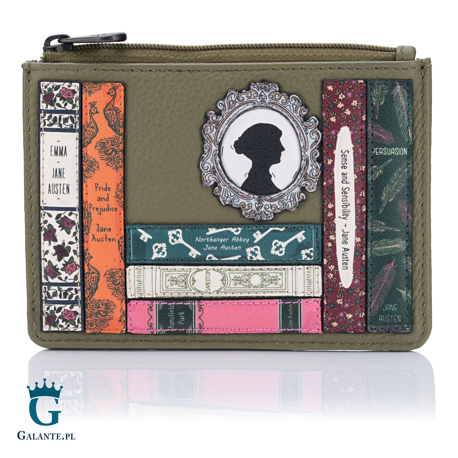 Skórzane etui na karty Jane Austen Yoshi Y1213