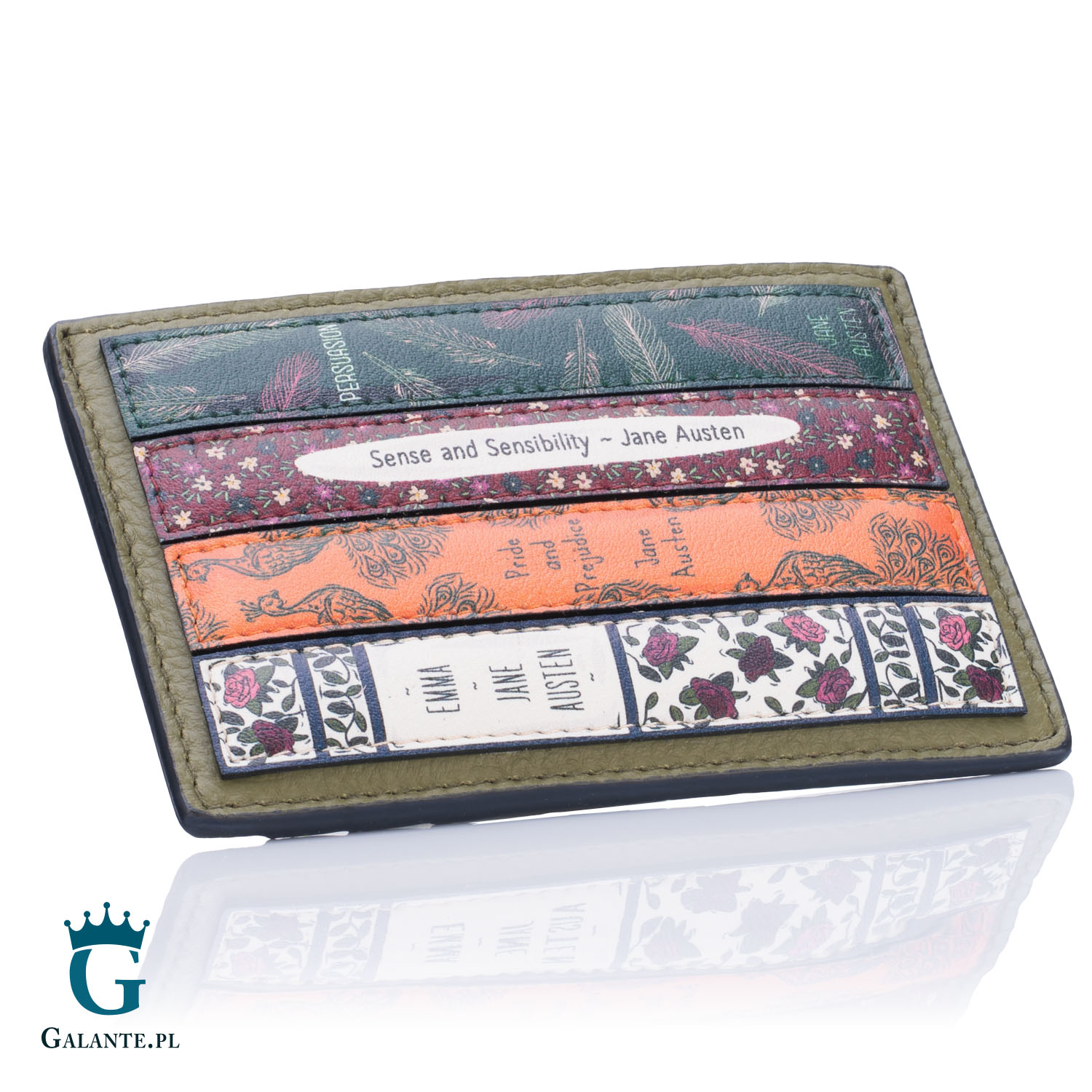 Skórzane etui na karty Jane Austen Yoshi Y1213