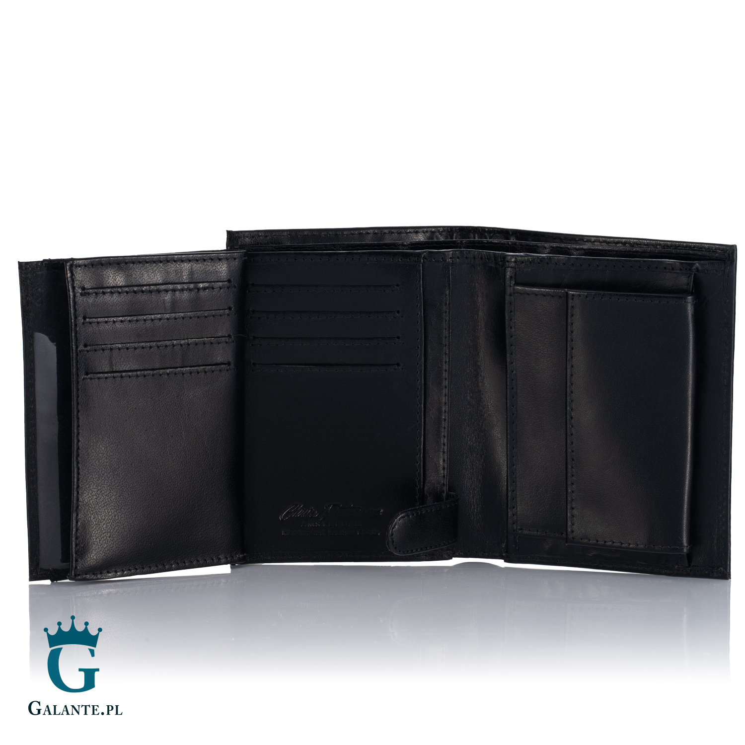 Duży Pionowy Portfel Męski PETERSON 348 z RFID – czarny